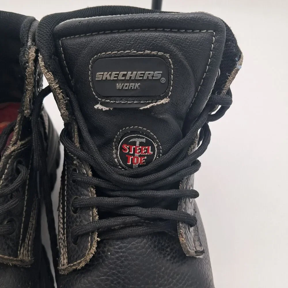 Skechers Steel Toe Boots Men's 10 Slip Resistant Puncture Resistant Work Boots